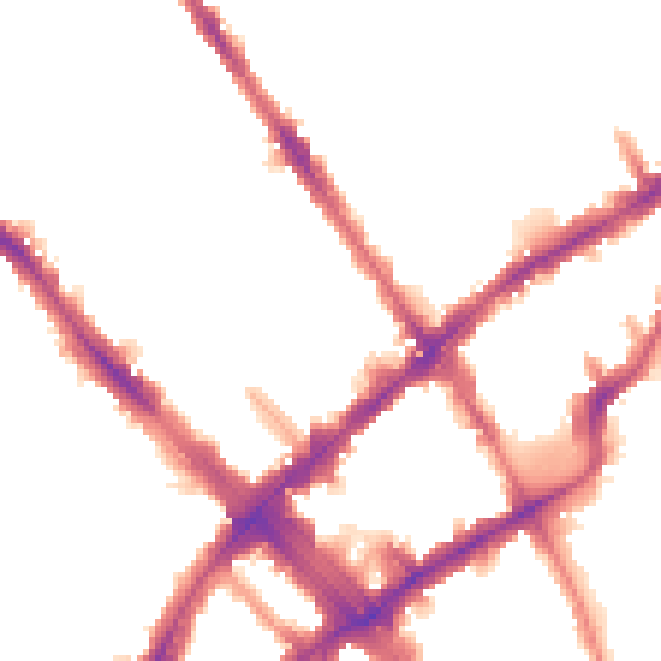 Night-time road noise heatmap for N7 6BT