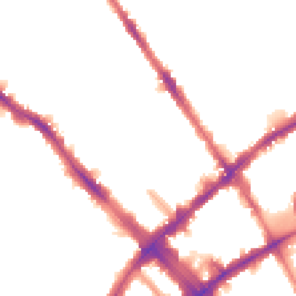 Night-time road noise heatmap for N7 6ER