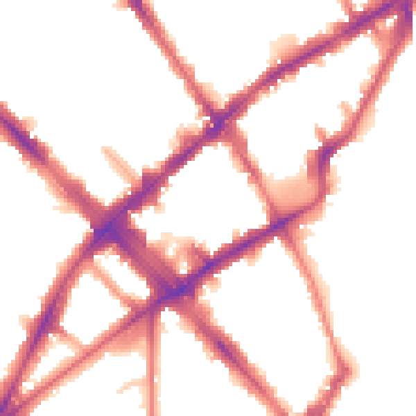 Night-time road noise heatmap for N7 6QJ
