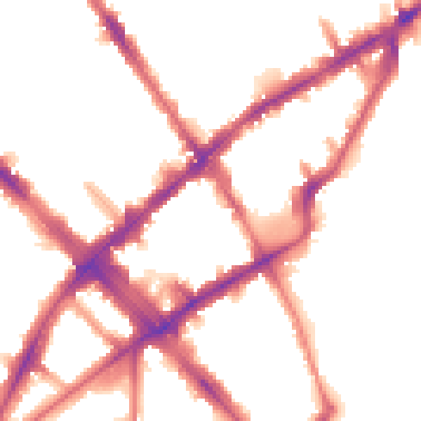 Night-time road noise heatmap for N7 6QN