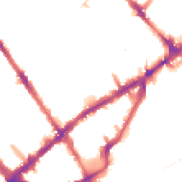 Night-time road noise heatmap for N7 7FR