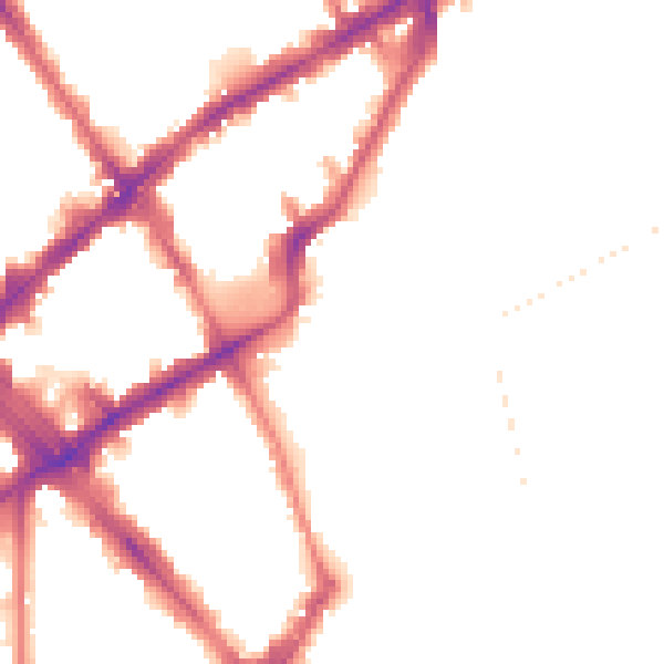 Night-time road noise heatmap for N7 7JE