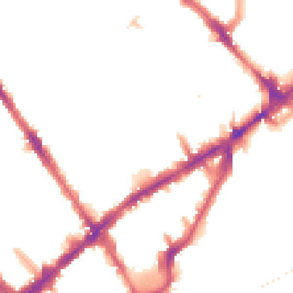 Night-time road noise heatmap for N7 7RL