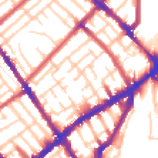 Daytime road noise heatmap for N7 7RN