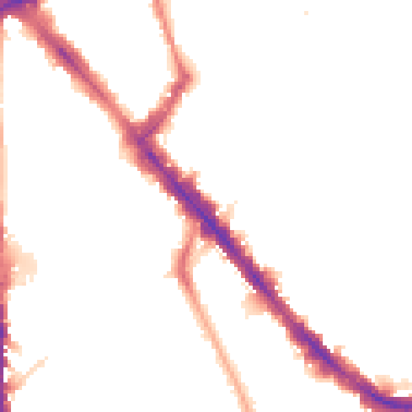 Night-time road noise heatmap for N7 8DD