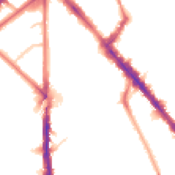 Night-time road noise heatmap for N7 8EY