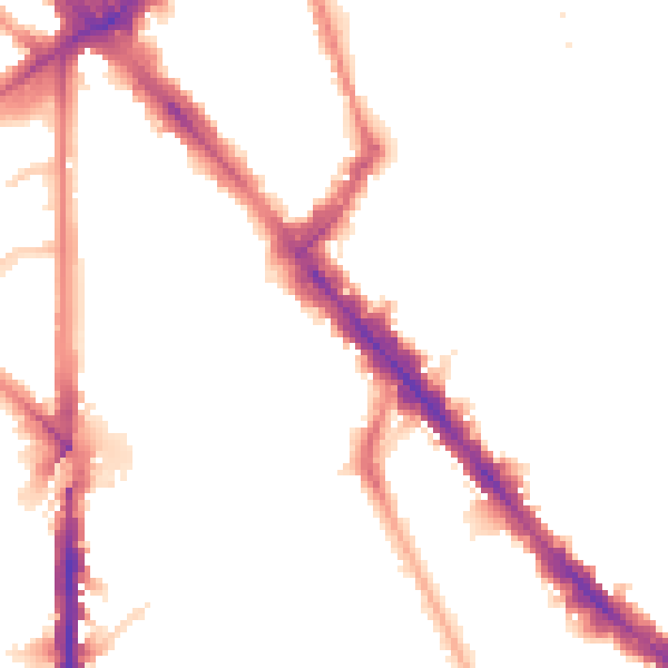 Night-time road noise heatmap for N7 8HH