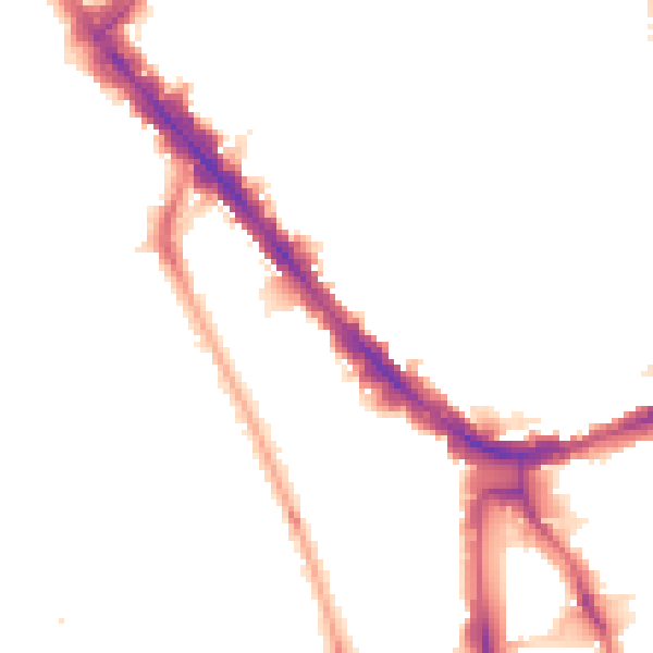 Night-time road noise heatmap for N7 8LT