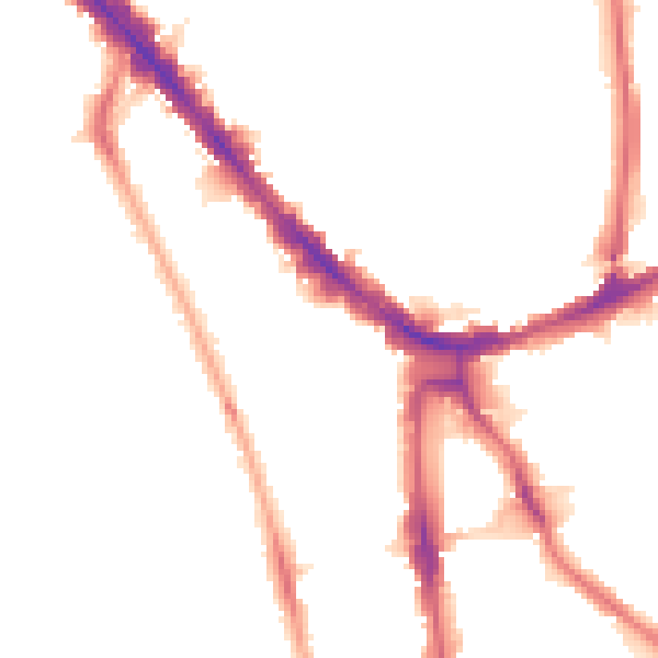 Night-time road noise heatmap for N7 8QL