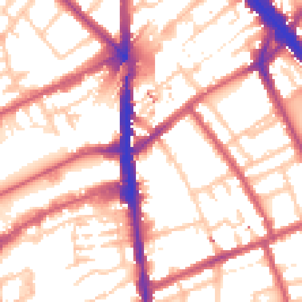 Daytime road noise heatmap for N7 8ST