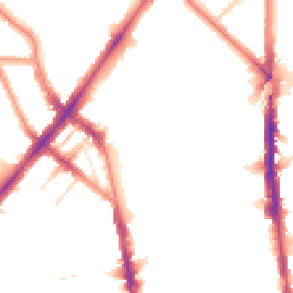 Night-time road noise heatmap for N7 9FG