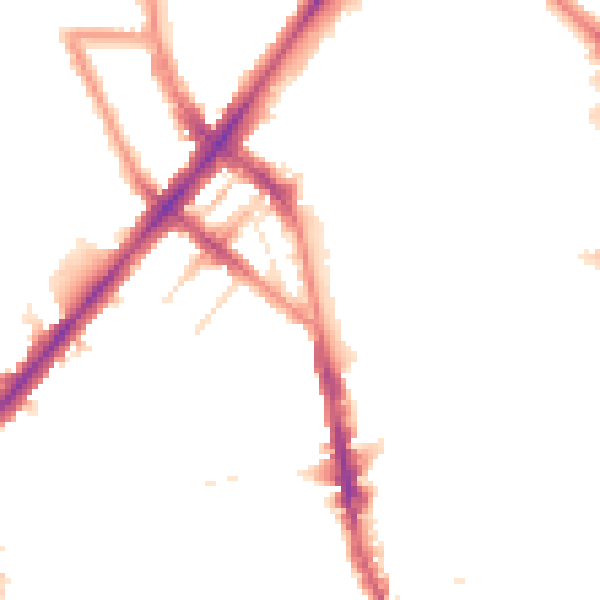 Night-time road noise heatmap for N7 9QE