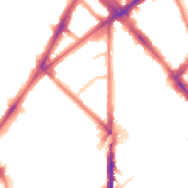 Night-time road noise heatmap for N7 9RJ