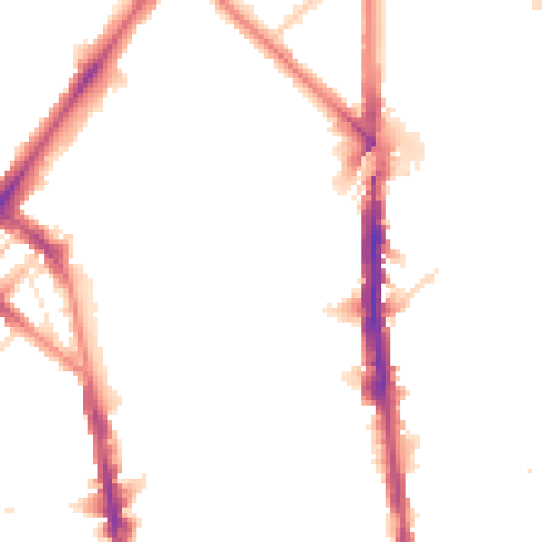 Night-time road noise heatmap for N7 9TL