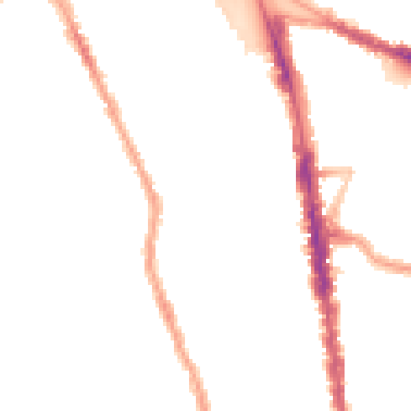 Night-time road noise heatmap for N8 0AN