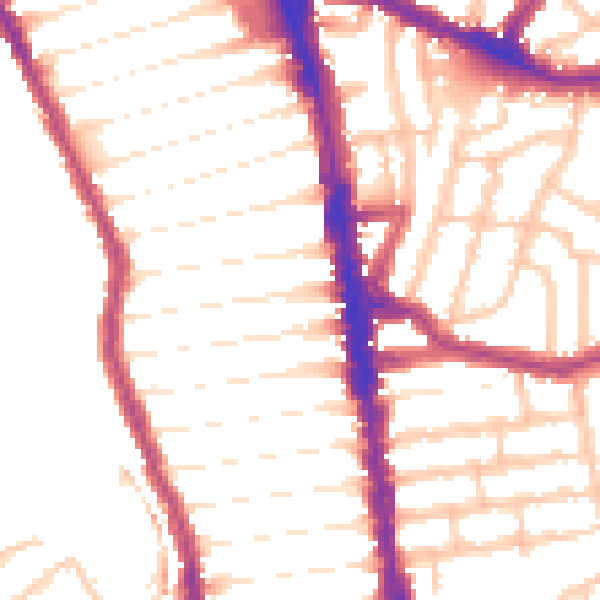 Daytime road noise heatmap for N8 0BN