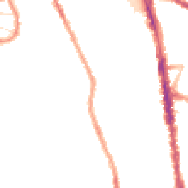 Night-time road noise heatmap for N8 0BT