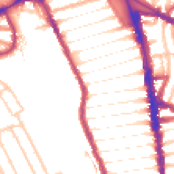 Daytime road noise heatmap for N8 0BU