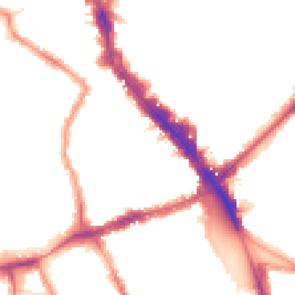 Night-time road noise heatmap for N8 0DG