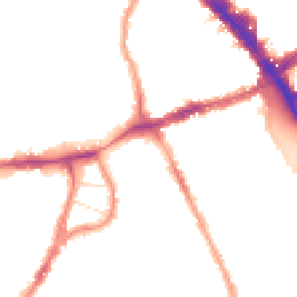 Night-time road noise heatmap for N8 0DZ