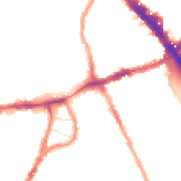Night-time road noise heatmap for N8 0EA