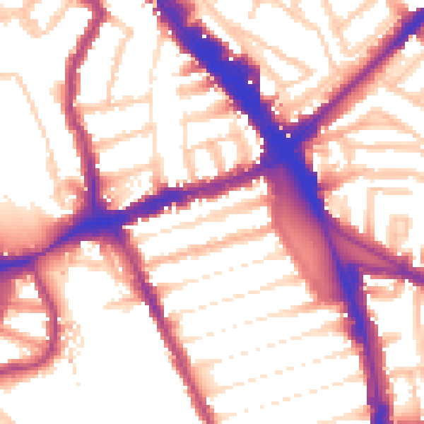 Daytime road noise heatmap for N8 0ET