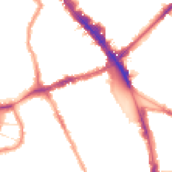Night-time road noise heatmap for N8 0ET