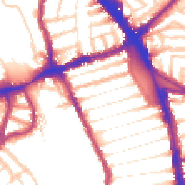 Daytime road noise heatmap for N8 0HX