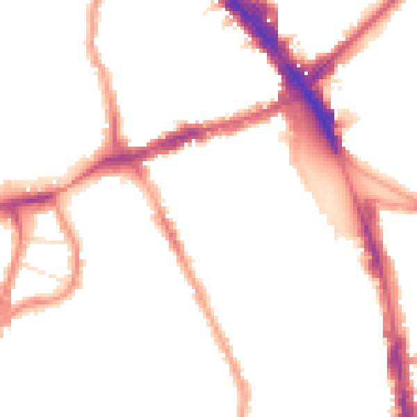 Night-time road noise heatmap for N8 0HX