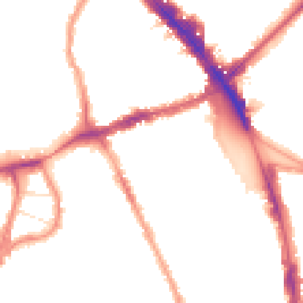 Night-time road noise heatmap for N8 0JB