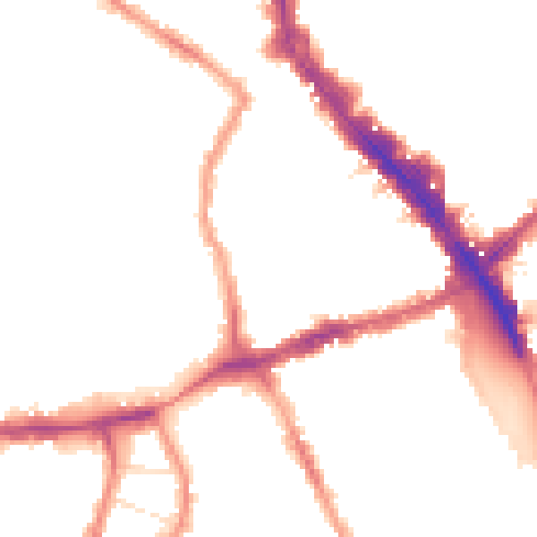 Night-time road noise heatmap for N8 0JT