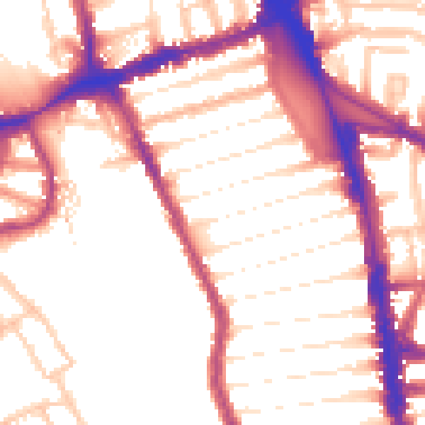 Daytime road noise heatmap for N8 0NU