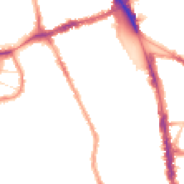 Night-time road noise heatmap for N8 0NU