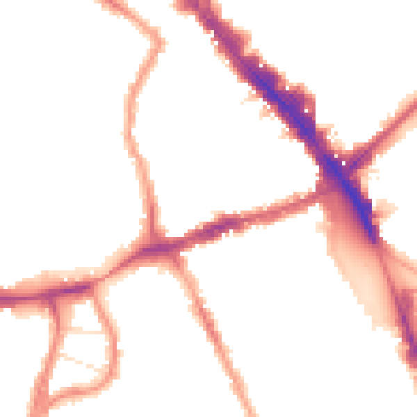 Night-time road noise heatmap for N8 0PJ