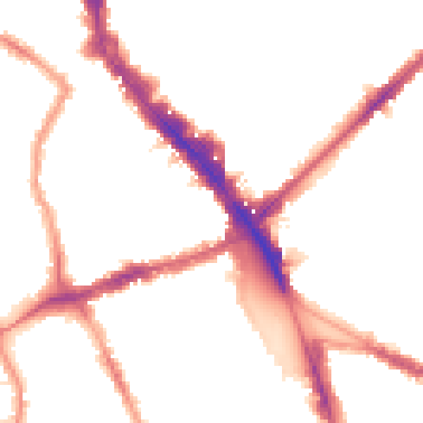 Night-time road noise heatmap for N8 0QA