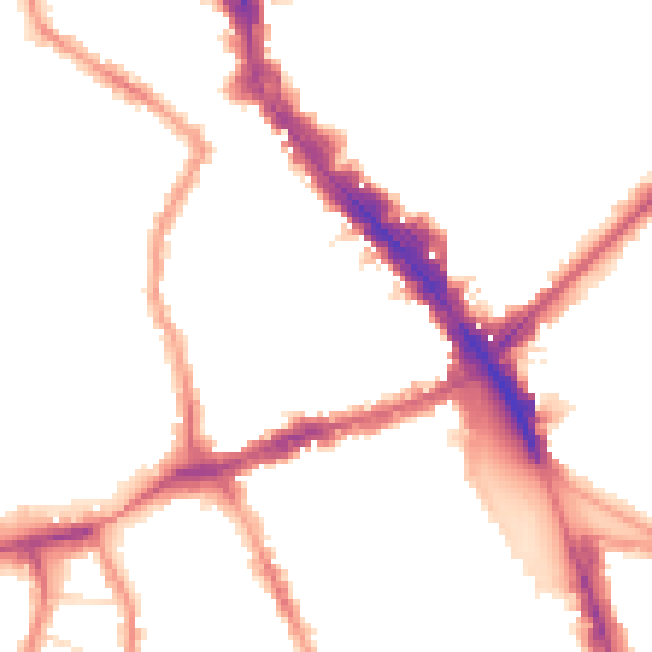 Night-time road noise heatmap for N8 0QG
