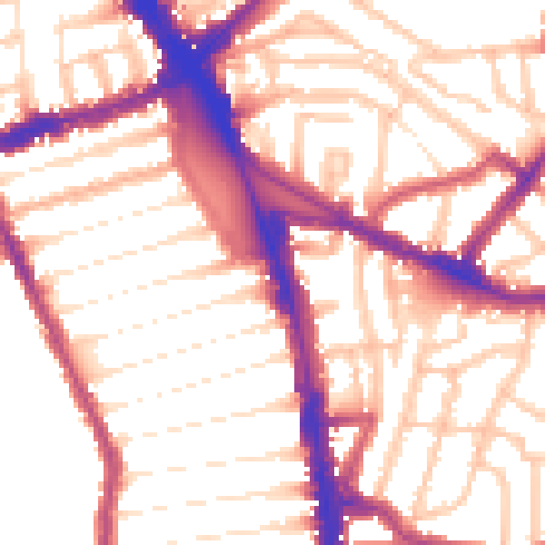 Daytime road noise heatmap for N8 0RD