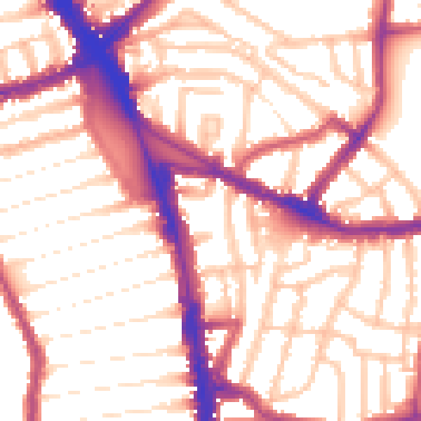 Daytime road noise heatmap for N8 0SA