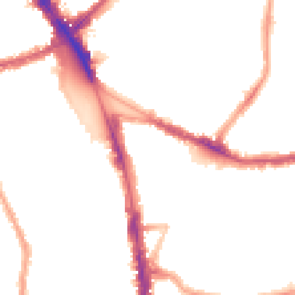 Night-time road noise heatmap for N8 0SA