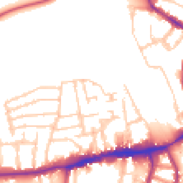 Daytime road noise heatmap for N8 7AL