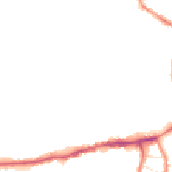 Night-time road noise heatmap for N8 7AL