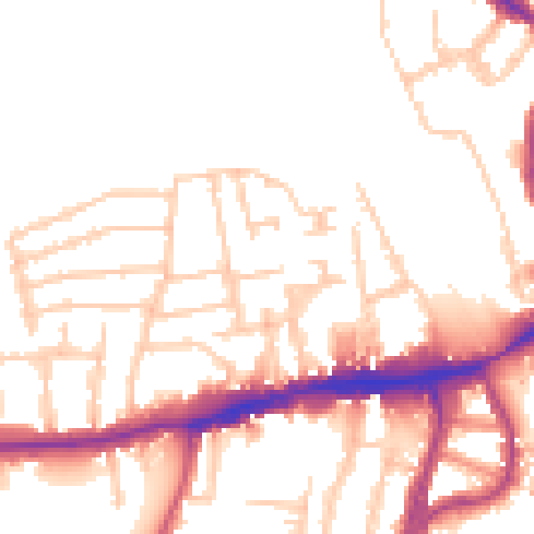 Daytime road noise heatmap for N8 7AY