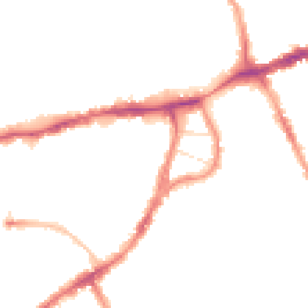 Night-time road noise heatmap for N8 7BX