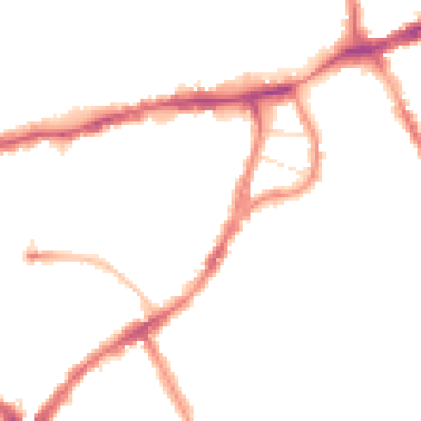 Night-time road noise heatmap for N8 7DD