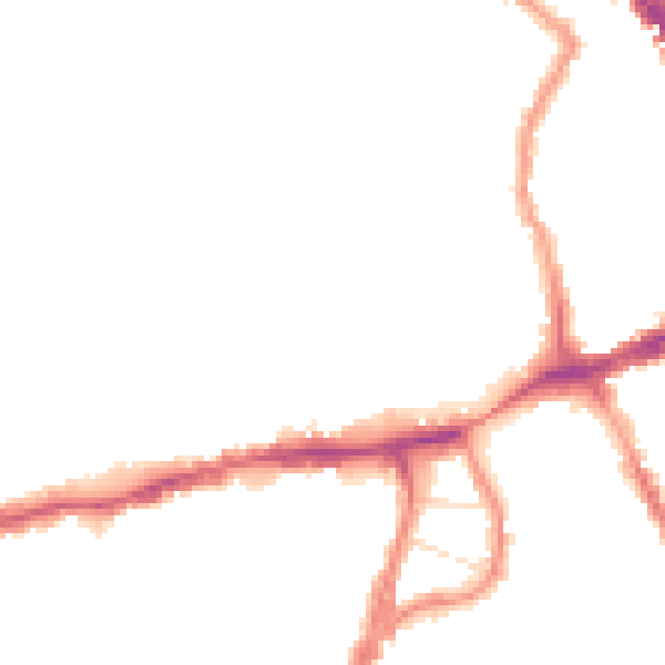 Night-time road noise heatmap for N8 7NH