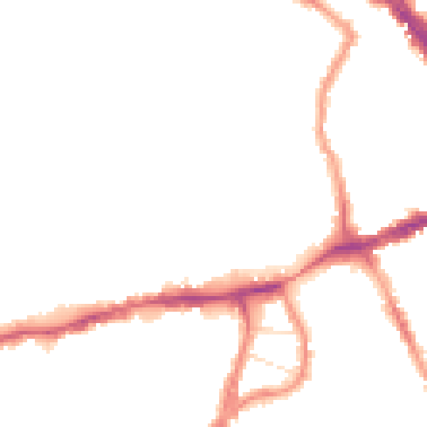 Night-time road noise heatmap for N8 7RF