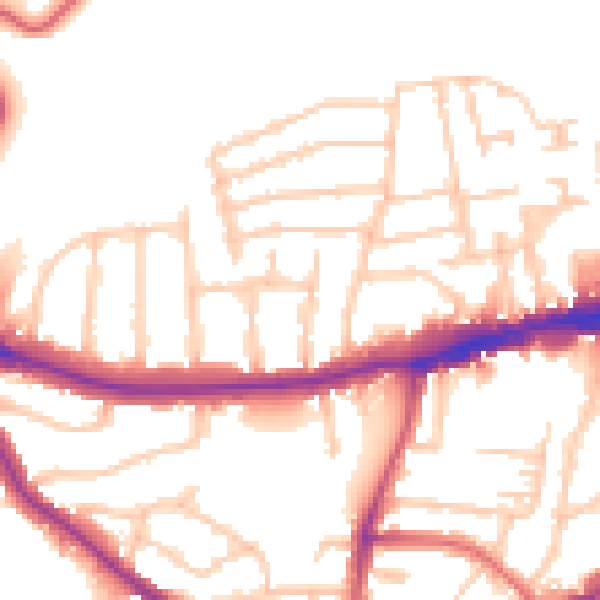 Daytime road noise heatmap for N8 7RG