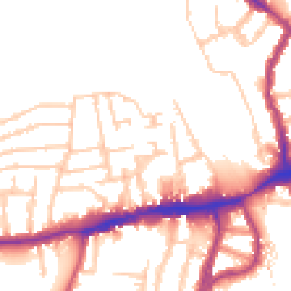 Daytime road noise heatmap for N8 7SJ