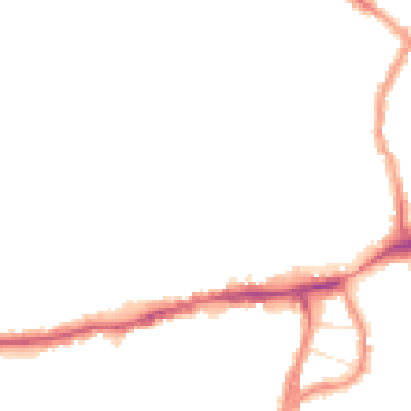 Night-time road noise heatmap for N8 7SJ