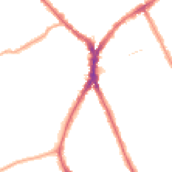 Night-time road noise heatmap for N8 8AA